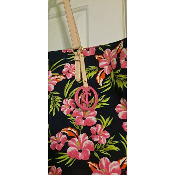 Juicy Couture Floral Print Large Canvas Tote - Picture 2 of 10
